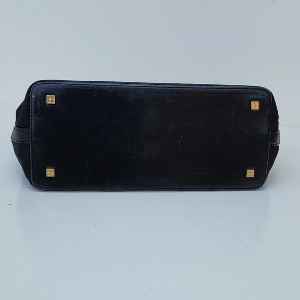 Kate Spade‎ Nylon/Leather Shoulder Purse With Gold Hardware  Black